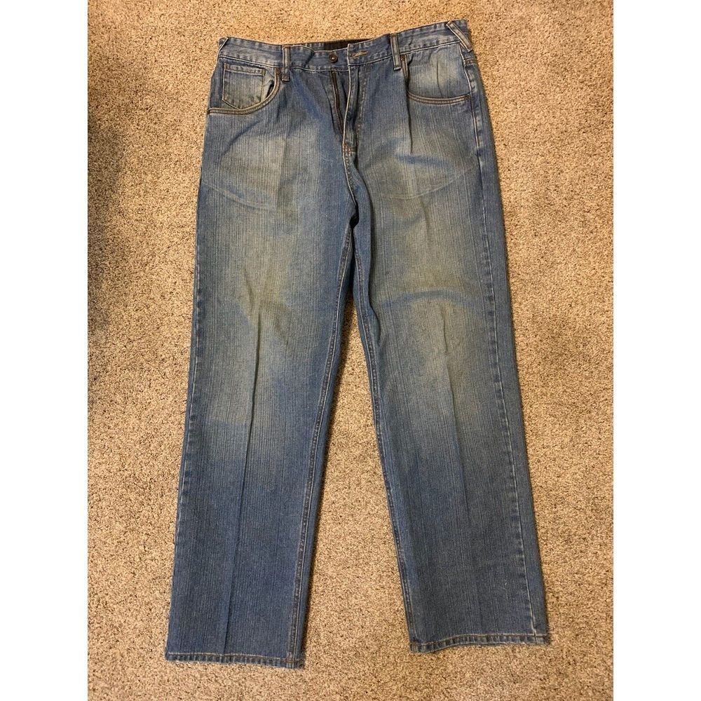 Vintage Phat Farms Jeans Adult 36x33 Blue Baggy Fit Wide‎ Leg Grunge Skater Y2K